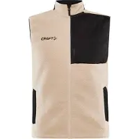 Craft Men's Adv Explore Pile Fleece Vest Ecru/Black
