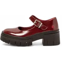 Art för kvinnor. 113731367003_008 Läderskor 1373 York burgundy (41), Hud, 5 till 8 cm, Spänne, Casual, Klassisk, Bordeaux