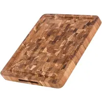 Teakhaus Slaktarbord Skär- Och Utskärningsbräda 42 x 30,5 x 3,8 Cm