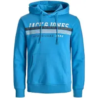 Jack & Jones Sweatshirt 'Iron' marinblå / azur / vit