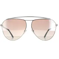 Tom Ford Aviator Dam Silver Havana Brun Silver Gradient Mirror Binx FT0681