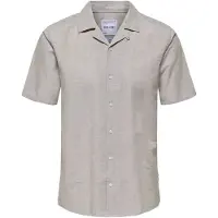 Only & Sons Skjorta 'Cantley' beige / ljusgrå