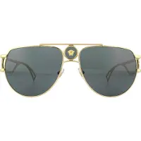 Versace Aviator Unisex Guldgrå solglasögon