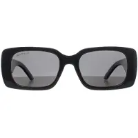 Montana Rectangle Dam Shiny Black Smoke Polarized MP194