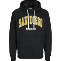 Jack & Jones Sweatshirt 'JJEBradley' gul / svart / vit