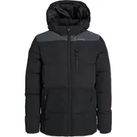Jack & Jones Vadderad jacka - JjEowen - Svart/REFLEKTIV - - 10 år (140) - Dunjacka