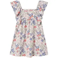 Name it Klänning - Modal - NmfHaile - Bright White m. Blommor - - 2 år (92) - Klänning
