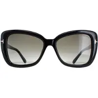 Tom Ford Square Dam Glänsande Svart Rök Gradient Maeve FT1008