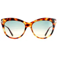 Tom Ford Cat Eye Dam Havana Grön Gradient Kira FT0821