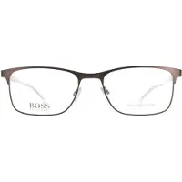 HUGO BOSS Rectangle Mens Matte Brown Glasögon
