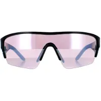 Dragon Semi Rimless Mens Shiny Black Lumalens Silver Jonized & Spare Tracer X