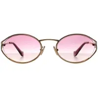 Miu Miu Oval Dam Guld Brun Gradient Violett MU52YS
