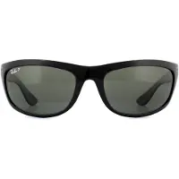 Ray-Ban Wrap Unisex Svarta Gröna Polariserade Solglasögon