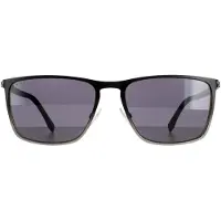 HUGO BOSS Rectangle Mens Black Ruthenium/Dark Grey 1004/S Solglasögon