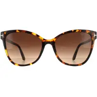 Tom Ford Cat Eye Dam Mörk Havanna Brun Gradient