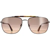 Police Polis Aviator Herr Glänsande Gunmetal Matt Rök Gradient Orange SPLD43 Origins 44
