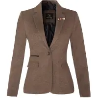 TruClothing Tweed 1920-tals fiskbensmönstrad ljusbrun blazer för kvinnor