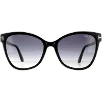 Tom Ford Cat Eye Dam Shiny Svart Grå Gradient