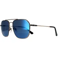 Police Aviator Herr Shiny Pink Gold Smoke Mirror Blue SPLF64 Octane 1