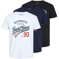 Jack & Jones T-shirt 'Ethan' marinblå / röd / svart / vit