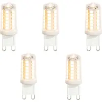 LUEDD Set med 5 G9 LED-lampor klara 3,5W 480 lm 2700K