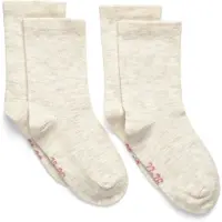Minymo Strumpor - 2-pack - Antal - Silver Birch Melange - - 35/38 - Strumpor