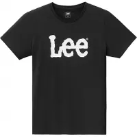 Lee T-shirt 'WOBBLY LOGO TEE' svart / vit