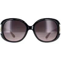 Salvatore Ferragamo Oval Dam Svart Taupe Brun Gradient SF668