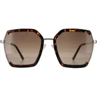 GUESS Rimless Dam Dark Havana Brown Gradient GF0418