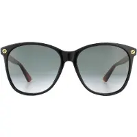 Gucci Solglasögon GG0024S 003 Svart Brun Grå Gradient