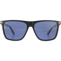 Tom Ford Solglasögon Fletcher FT0832 01V Glansig Svart Blå