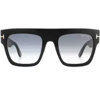 Tom Ford Solglasögon Renee FT0847 01B Glänsande Svart Grå Rök Gradient
