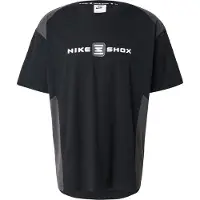 Nike T-shirt 'SHOX' mörkgrå / svart / vit