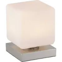 Paul Neuhaus LED bordslampa Dadoa, dimbar, Aluminium / grå / zink, Vardagsrum / matsal, Metall, LED-bordslampa