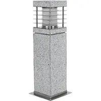 Heitronic Pollare La Mer, Aluminium / grå / zink, Sten, Modern, Utomhuslampa