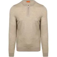 Suitable Crew Zip Merino Sand Beige Storlek