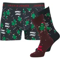 Jack & Jones Boxershorts 'Jacjolly Xmas' nattblå / grön / rubinröd / vit