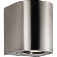 Nordlux LED utomhus vägglampa Canto 2, Aluminium / grå / zink, Aluminium / grå / zink, Modern, LED-vägglampa utomhus