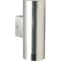 Nordlux Vägglampa utomhus Tin Maxi Double, dimbar, Aluminium / grå / zink, Aluminium / grå / zink, Modern, Utomhusvägglampa