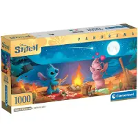 Clementoni - Puzzle Panorama HQC Disney Stitch, 1000 pcs