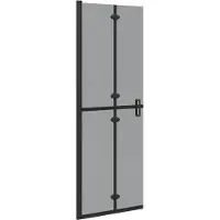 vidaXL Walk-In duschvägg Svart 70 x 6,5 x 190 cm