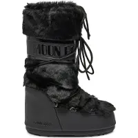 Moon Boot för kvinnor. 80D1408900 Icon Faux Fur Boots svart (35/38), Karta, Ingen, Casual, Snö