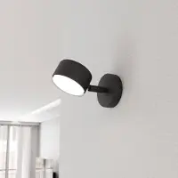 Emibig Spotlight till vägg Sora, utskjutning 15 cm, metall Sora LIGHTING, dimbar, Svart, Vardagsrum / matsal, Metall, Modern, Halogen spots