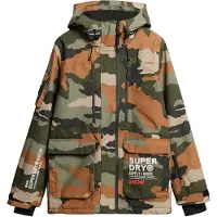 Superdry för män. MS110178A Ultimate Rescue Jacket grön (XXL), Casual, Deportivo, Kamouflage, Snö, Återvunnen polyester, Hållbar