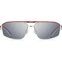 HUGO Eyewear Wrap-style sunglasses in white and red