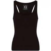 Armani Exchange för kvinnor. XW000829AF13729UC001 Top Svart ikon (M), Casual, Viskos, Ärmlös / Hängselbyxor