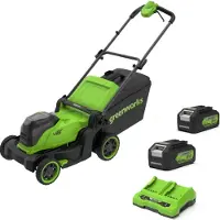 Greenworks Batteridriven gräsklippare MO48L422-01; 2x24 V; 2x4,0 Ah batt.