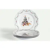Fyrklövern Disney Jul assiett 21 cm 4-pack