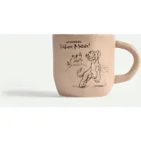 Fyrklövern Lejonkungen mugg Hakuna Matata 30 cl, Sandbrun