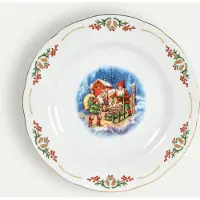Fyrklövern Gammaldags Jul tallrik 26 cm Mattallrik